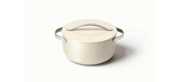 Caraway Dutch Oven in off-white on white backgorund